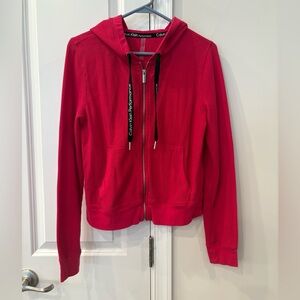 Calvin Klein Performance Women's Bright Pink Hoodie Zip up